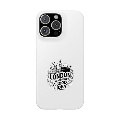 Stylish London Phone Case, Slim Phone Case for Travelers, Gift for London Lovers, Unique Phone Cover, Trendy Cell Phone Protector