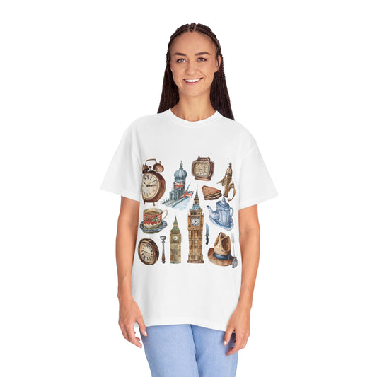 Unisex Garment-Dyed T-shirt - Timeless Symbols - Iconic England