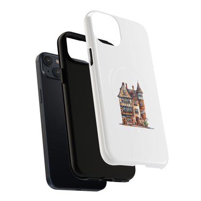 Artistic Magnetic Phone Case | Tough Protective Cover for iPhones | Unique House Design | Gift for Homeowners & Tech Lovers