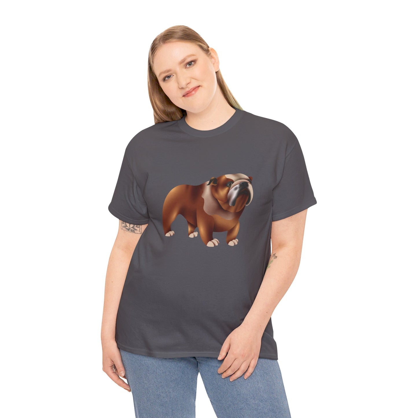 Adorable British Dog Relaxed Unisex Heavy Cotton T-Shirt