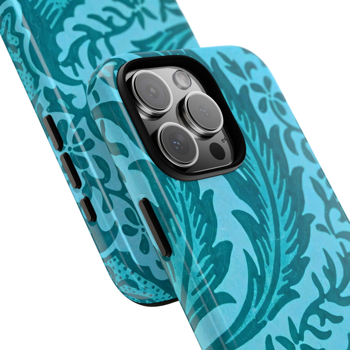 Protective Phone Case with Elegant Teal Design, Tough Cases, Floral Phone Cover, Stylish Smartphone Protection, Gifts for Her, Trendy [...]