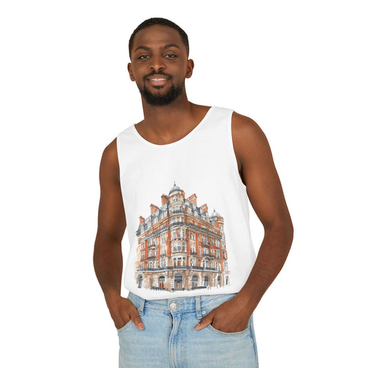 Unisex Garment-Dyed Tank Top - Iconic London Architecture - Historic Building