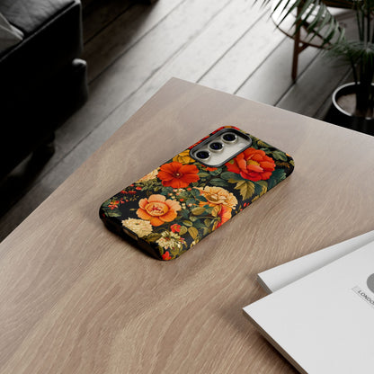 Floral Phone Case, Tough Cases, Decorative Tech Accessories, Gift for Her, Nature Lover Gift, Boho Style Case, Spring Floral Cover