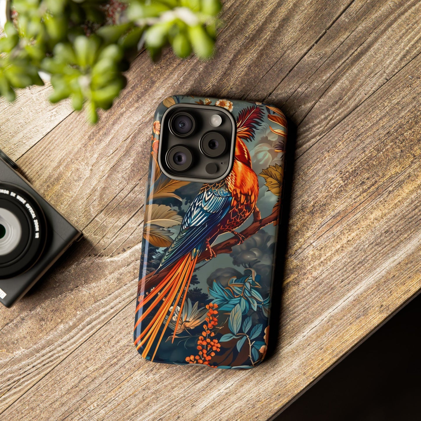 Vibrant Phone Case with Exotic Bird Design, Floral Phone Cover, Tough Case for Nature Lovers, Unique Gift Idea, Phone Accessory, [...]