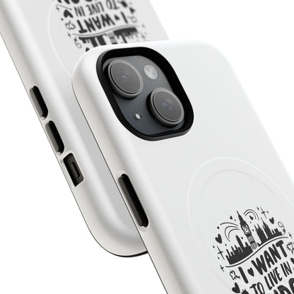 Stylish Tough Magnetic Phone Case - ‘I Want to Live in London’ | Ideal Gift for Travelers, Phone Accessory, Holiday Present, City Lovers