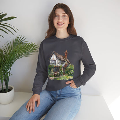 Unisex Heavy Blend™ Crewneck Sweatshirt - Streets of England - Iconic British Houses