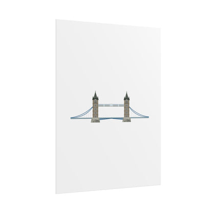 Tower Bridge Rolled Poster, London City Decor, Wall Art, Gift for Travelers, Home Aesthetic, UK Wall Art