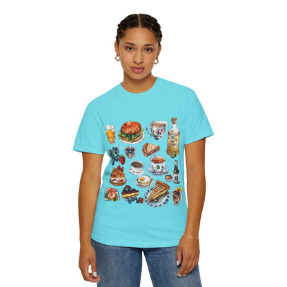 Unisex Garment-Dyed T-shirt - Heritage and Charm - England's Iconic Symbols