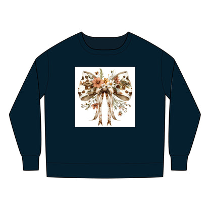 Toddler Sweatshirt - Farmhouse Floral Bow with Cow Print Design - Cozy & Stylish Kids Apparel