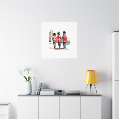 Royal Guards Canvas Print, British Wall Art, Home Decor, Unique Gift, London Culture