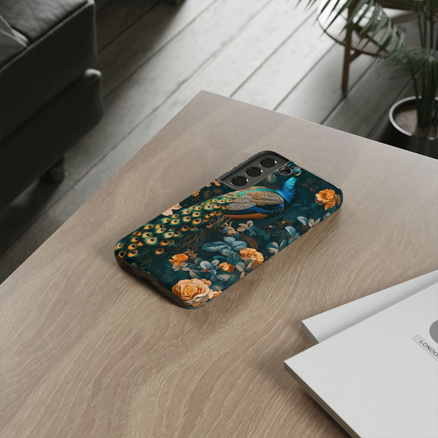 Peacock Phone Case - Elegant Floral Design, Tough Case for Protection, Unique Gift for Nature Lovers, Stylish Accessory, Eco-Friendly