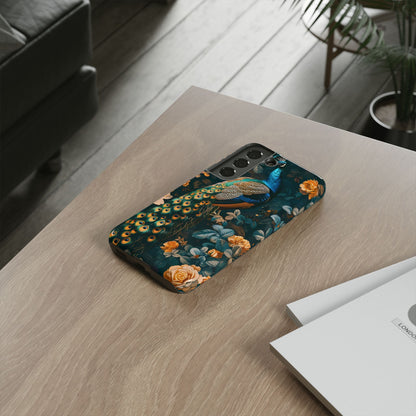Peacock Phone Case - Elegant Floral Design, Tough Case for Protection, Unique Gift for Nature Lovers, Stylish Accessory, Eco-Friendly