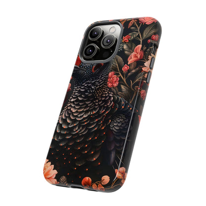 Tough Cases: Floral Design Phone Case, Stylish Protection for Your Phone, Unique Gift for Bird Lovers, Vibrant Floral Art, [...]