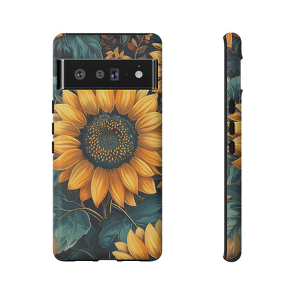 Sunflower Phone Case - Bright Floral Design, Stylish Tough Cover for Sunflower Lovers, Gift for Plant Enthusiasts, Mom Gift, Nature Lovers