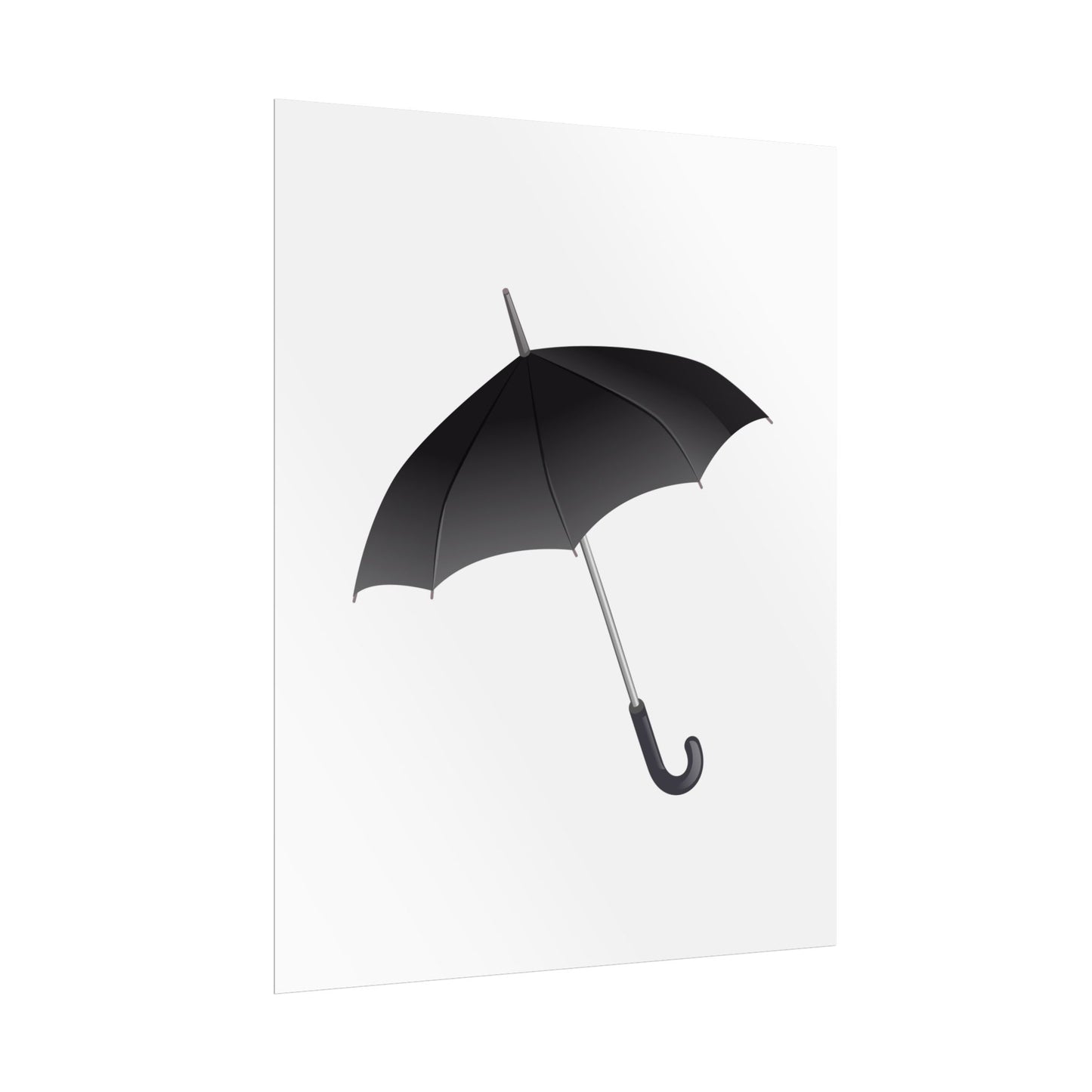 Minimalist Umbrella Wall Art, Chic Home Decor Print, Stylish Poster, Rental Friendly Artwork, Black Umbrella Decor