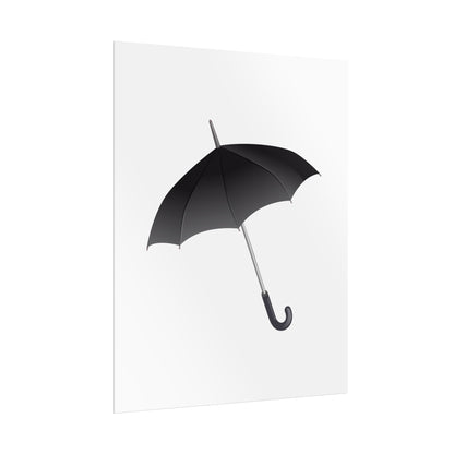 Minimalist Umbrella Wall Art, Chic Home Decor Print, Stylish Poster, Rental Friendly Artwork, Black Umbrella Decor