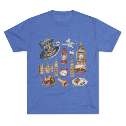 Vintage England Classy Unisex Tri-Blend Crew Tee