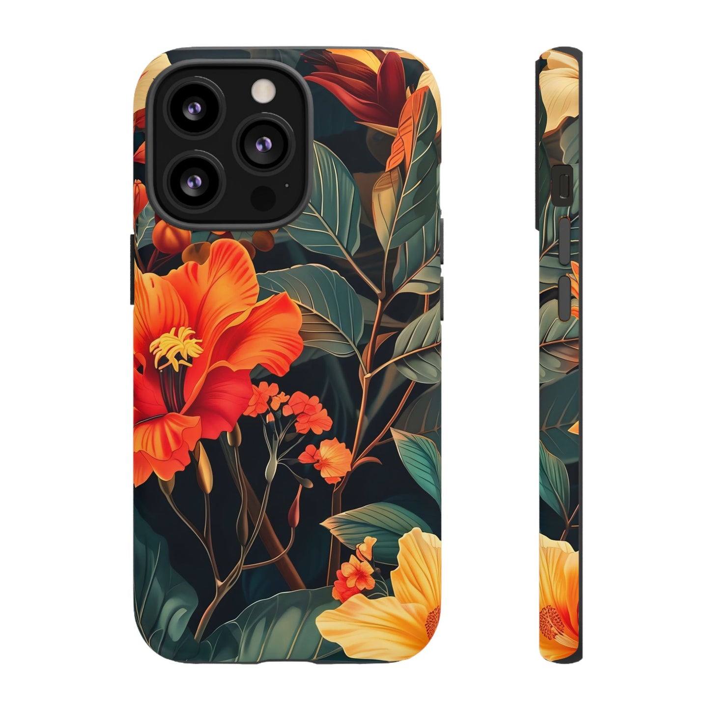 Tough Floral Phone Case | Tropical Vibe, Gift for Nature Lovers, Summer Beach Accessory, Floral Pattern, Trendy Phone Accessories