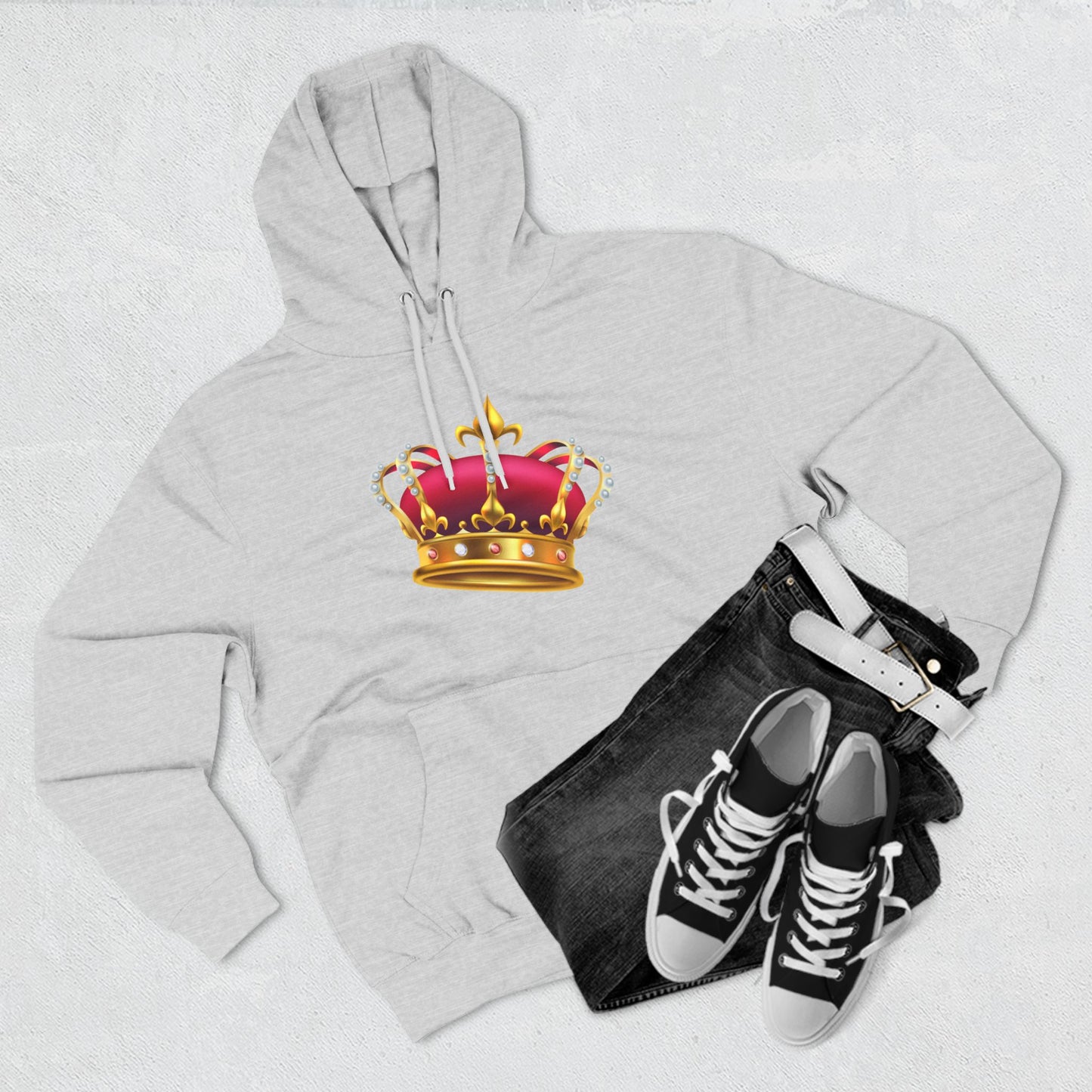 Three-Panel Fleece Hoodie - British Royal Crown