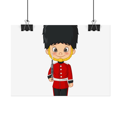 Whimsical Soldier Rolled Poster Art, Children's Room Decor, Cute Wall Art, Nursery Wall Hanging, Gift for Kids