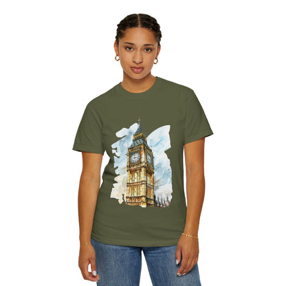 Unisex Garment-Dyed T-shirt - Big Ben - The Heartbeat of London