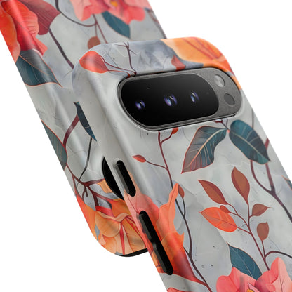 Floral Phone Case, Tough Cases, Flower Power, Gift for Her, Decorative Phone Cover, Trendy Accessories, Everyday Style