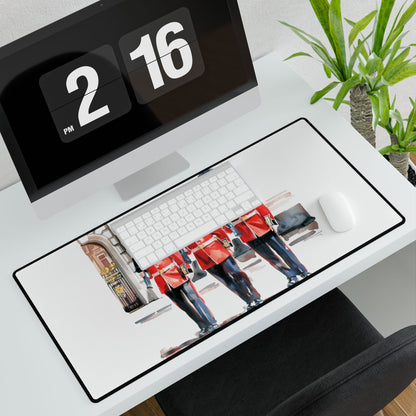 Royal Guards Desk Mat - Elegant Office Decor, Gaming Pad, Personalized Workspace, Gift for Home Office, Unique Desk Accessory