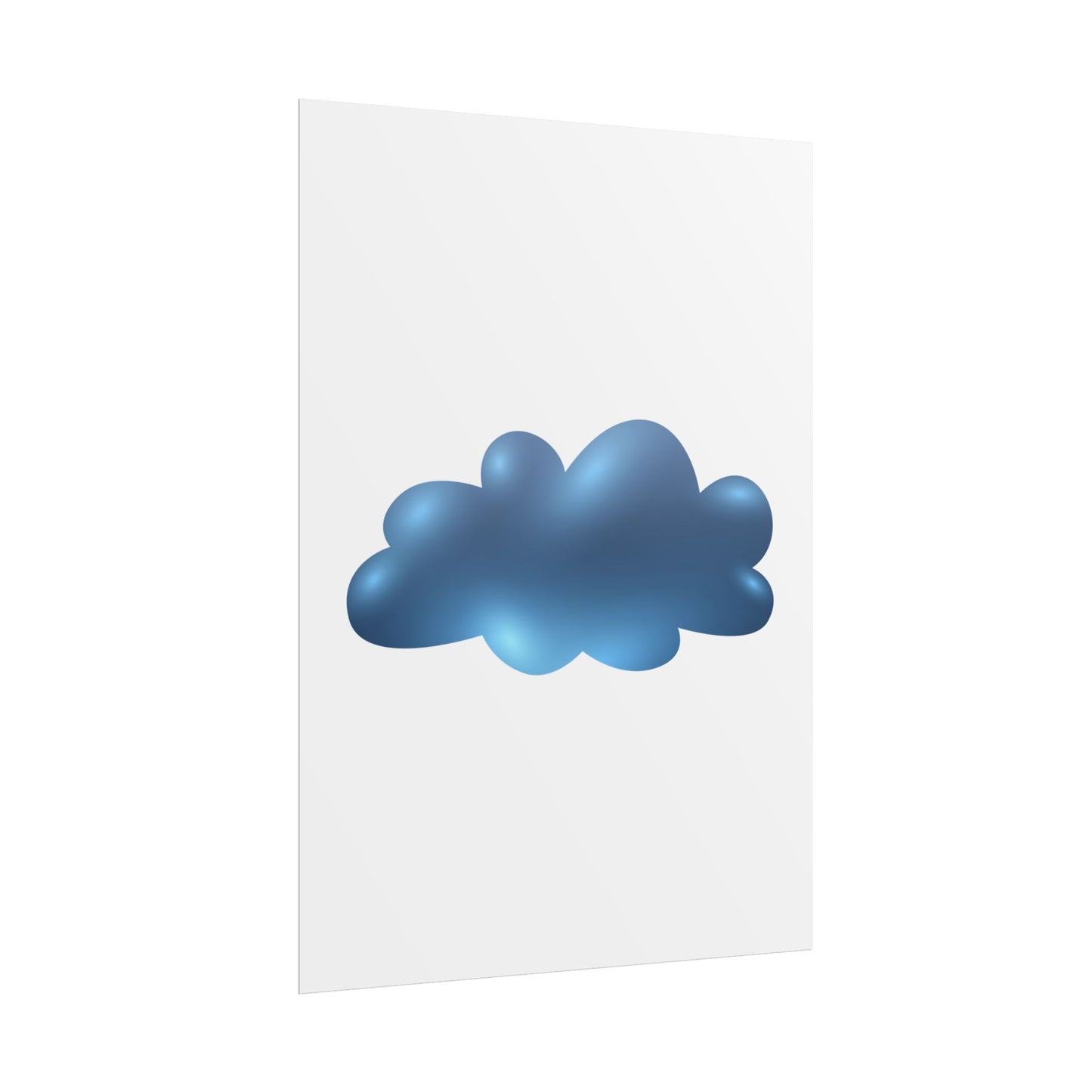 Blue Cloud Art Print, Minimalist Wall Decor, Kids Room Wall Art, Nursery Poster, Aesthetic Home Decor, Modern Art Print