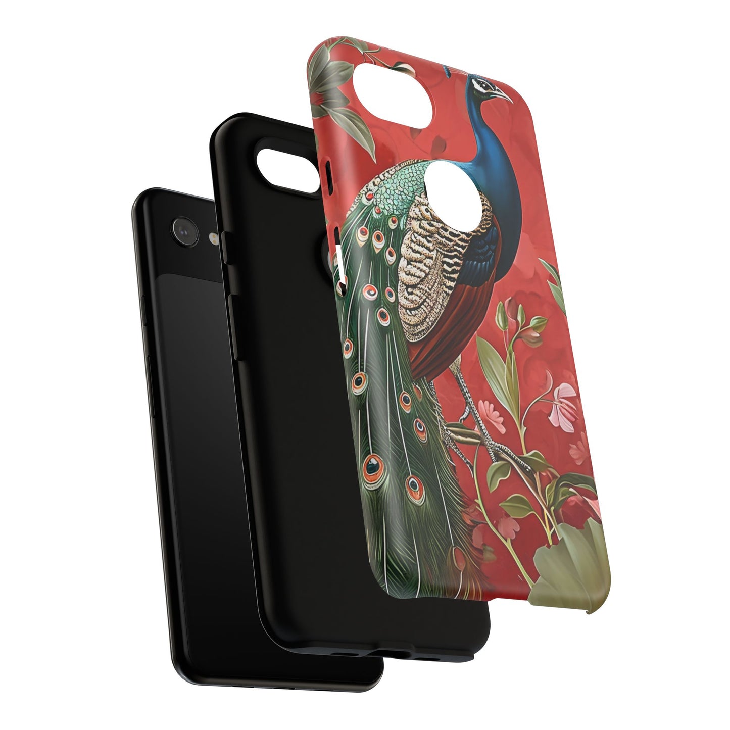 Peacock Tough Phone Case | Stylish Phone Cover, Unique Gift for Nature Lovers, Phone Accessory, Vibrant Floral Design
