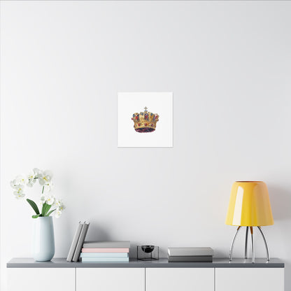 Crown Art Print, Royal Wall Decor, Matched for Home or Office, Gift for Art Lovers, Unique Royalty Artwork