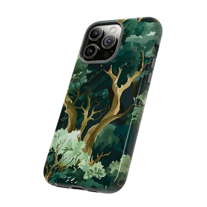 Forest Green Phone Case, Nature-Inspired Tough Cases, Eco-Friendly Gift, Outdoor Lover Accessory, Unique Phone Cover