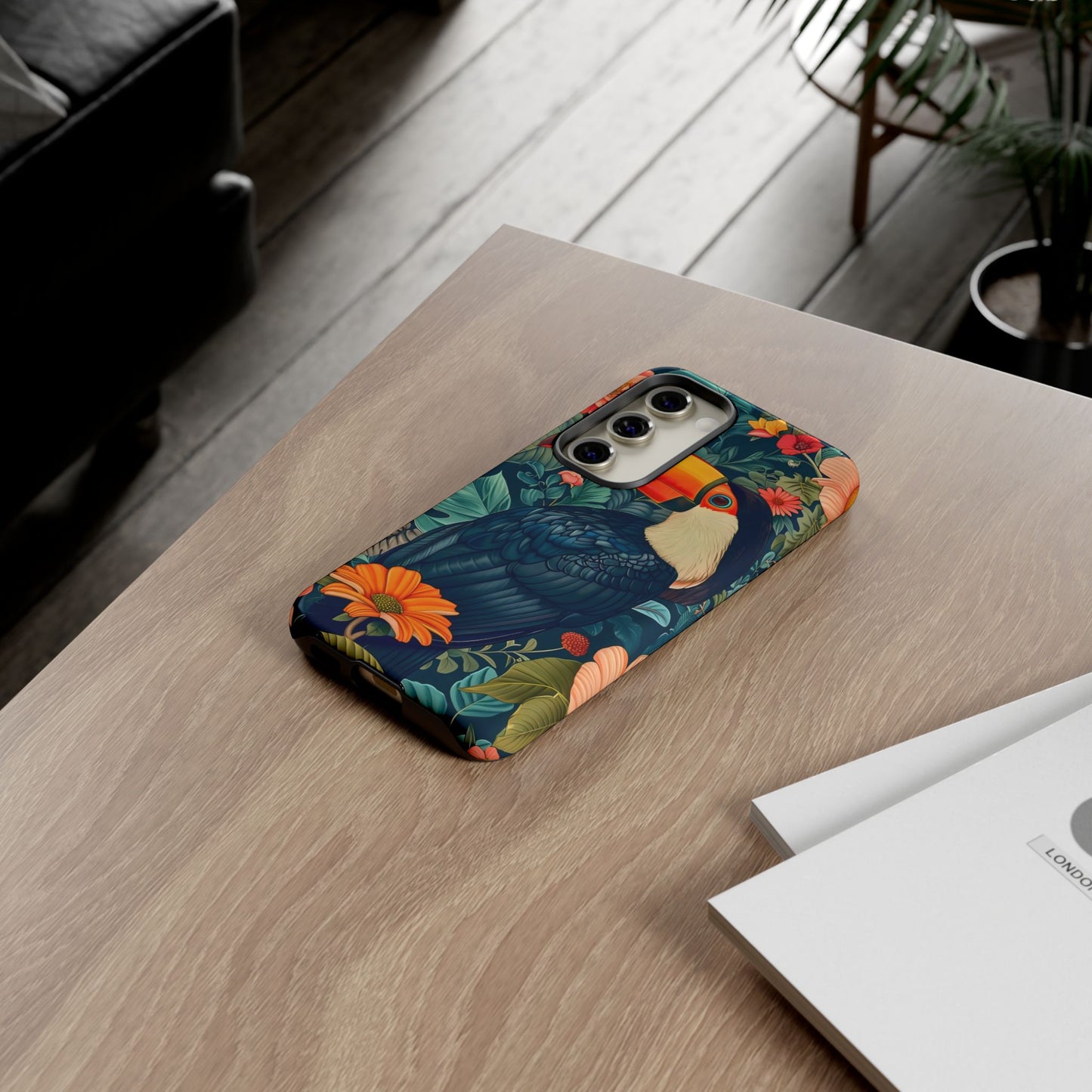 Tropical Toucan Phone Case - Cute Animal Design, Nature Lover Gift, Floral Pattern, Bird Lover Accessory, Summer Vibes
