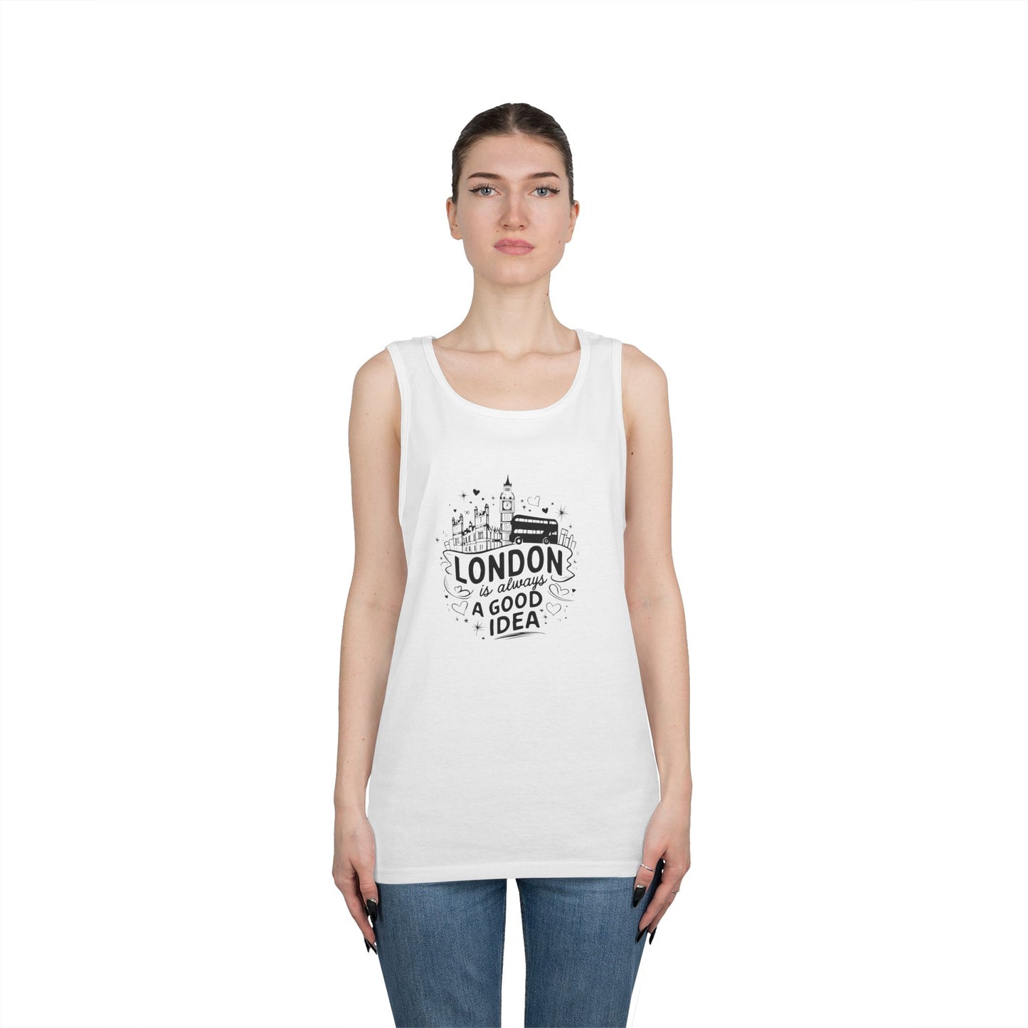 Unisex Heavy Cotton Tank Top - London is always a good idea