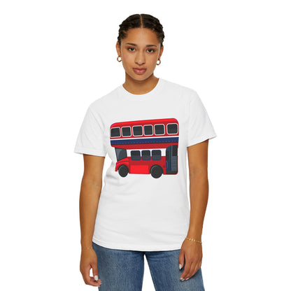 Unisex Garment-Dyed T-shirt - All Aboard! The Classic London Double-Decker