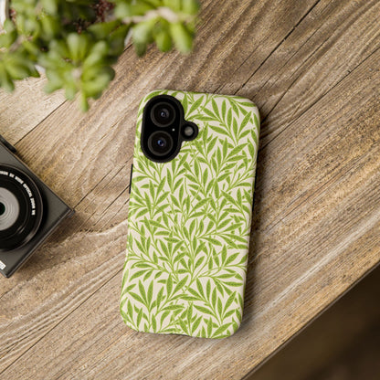 Green Leaf iPhone Case, Tough Cases, Botanical Phone Protection, Eco-Friendly Cover, Nature Lover Gift, Trendy Cell Phone Accessory