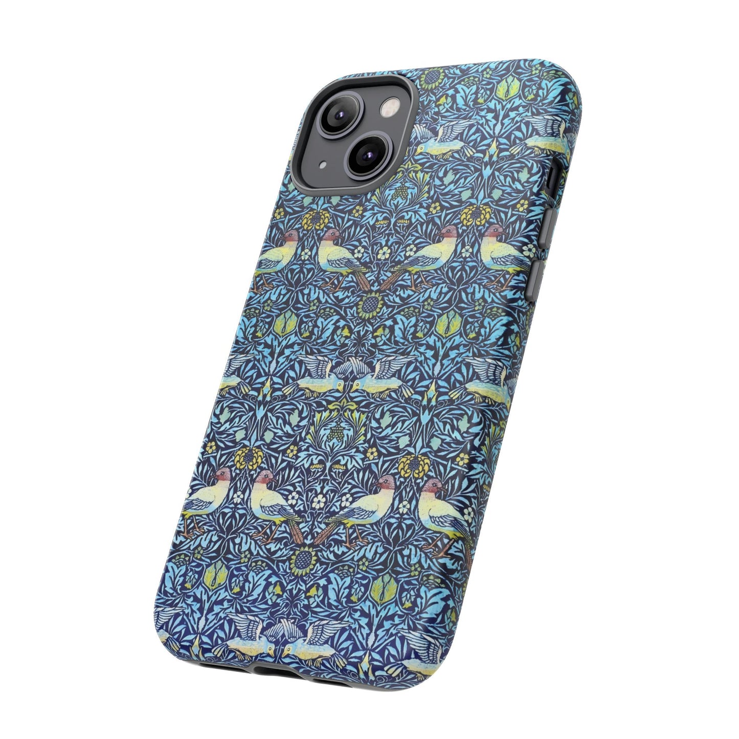 Bird and Floral Pattern Phone Case, Tough Cases, Gift for Nature Lovers, Eco-friendly, Custom Phone Accessories, All-Occasion