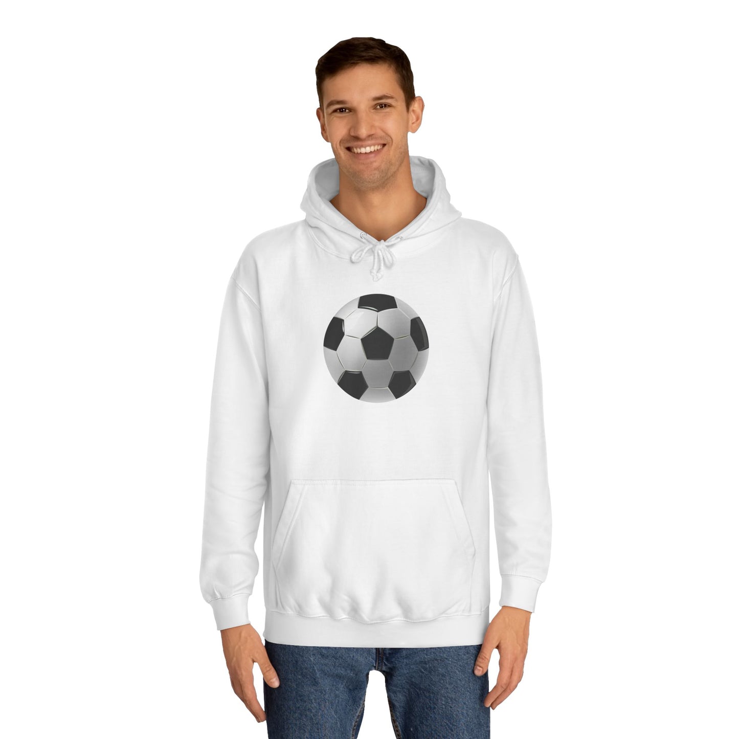 Dynamic Football Design - Sports Passion and Energetic Unisex College Hoodie