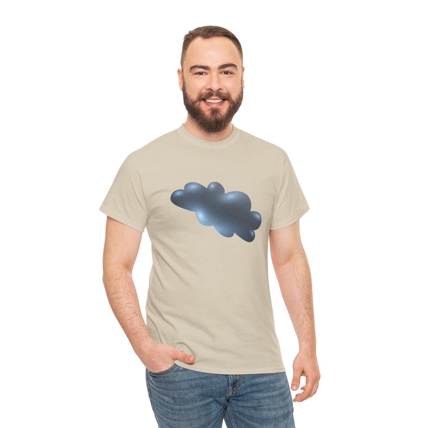 Unisex Heavy Cotton T-Shirt - Durable Serene Cloudscape - Dreamy Cloud