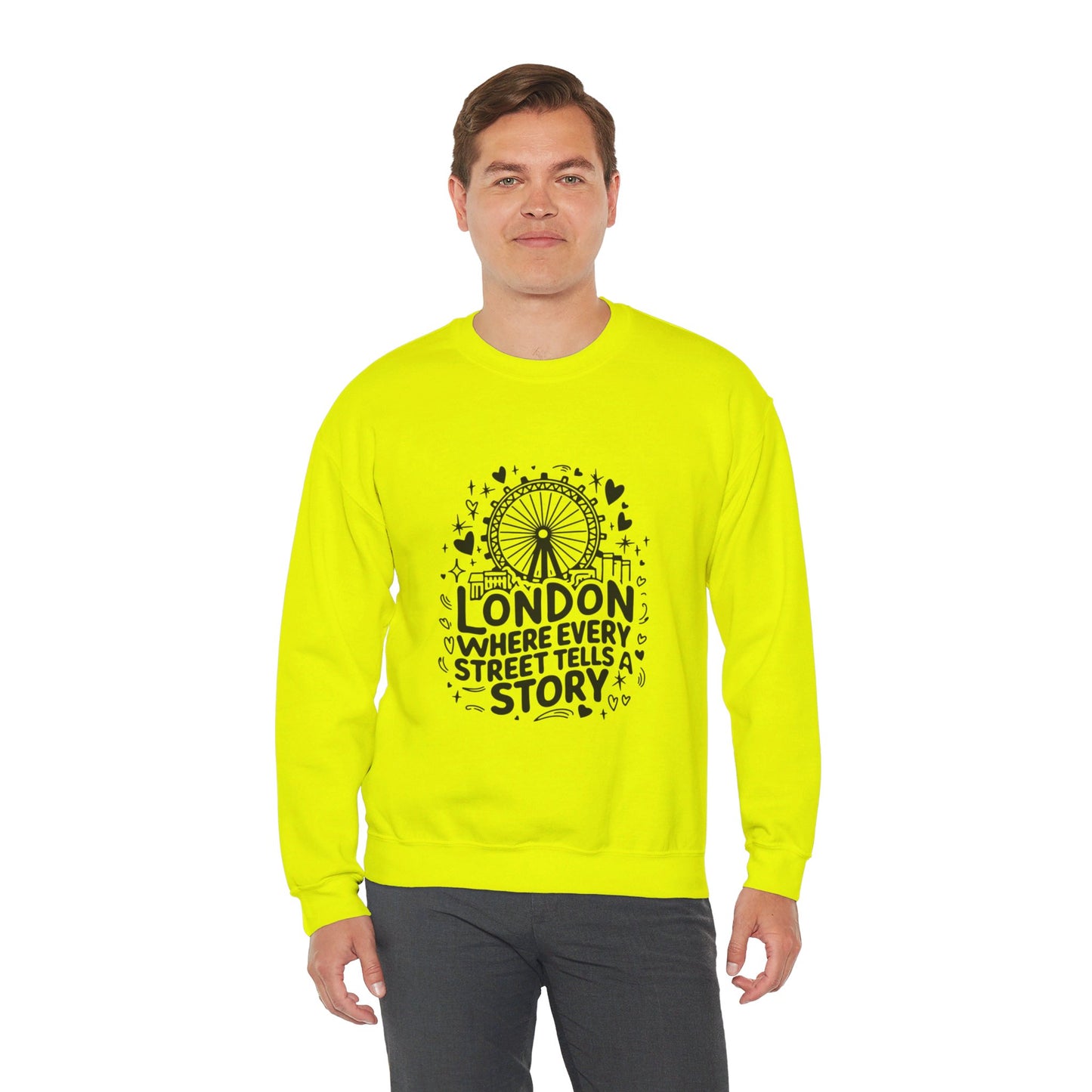 Unisex Heavy Blend™ Crewneck Sweatshirt - London Story Telling Streets