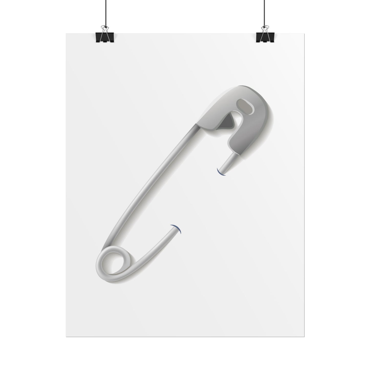 Minimalist Safety Pin Wall Art, Modern Decor, Unique Gift, Home Aesthetic, Art Print, Rolled Poster, Contemporary Interior Design