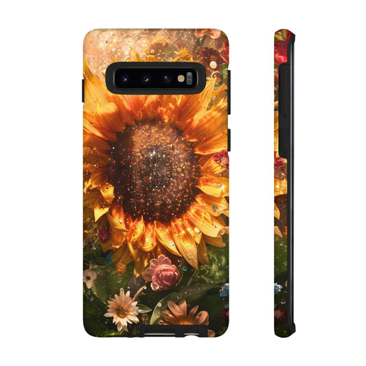 Vibrant Floral Phone Case - Tough Cases, Sunflower Design, Smartphone Cover, Summer Gift, Nature-Inspired Accessories