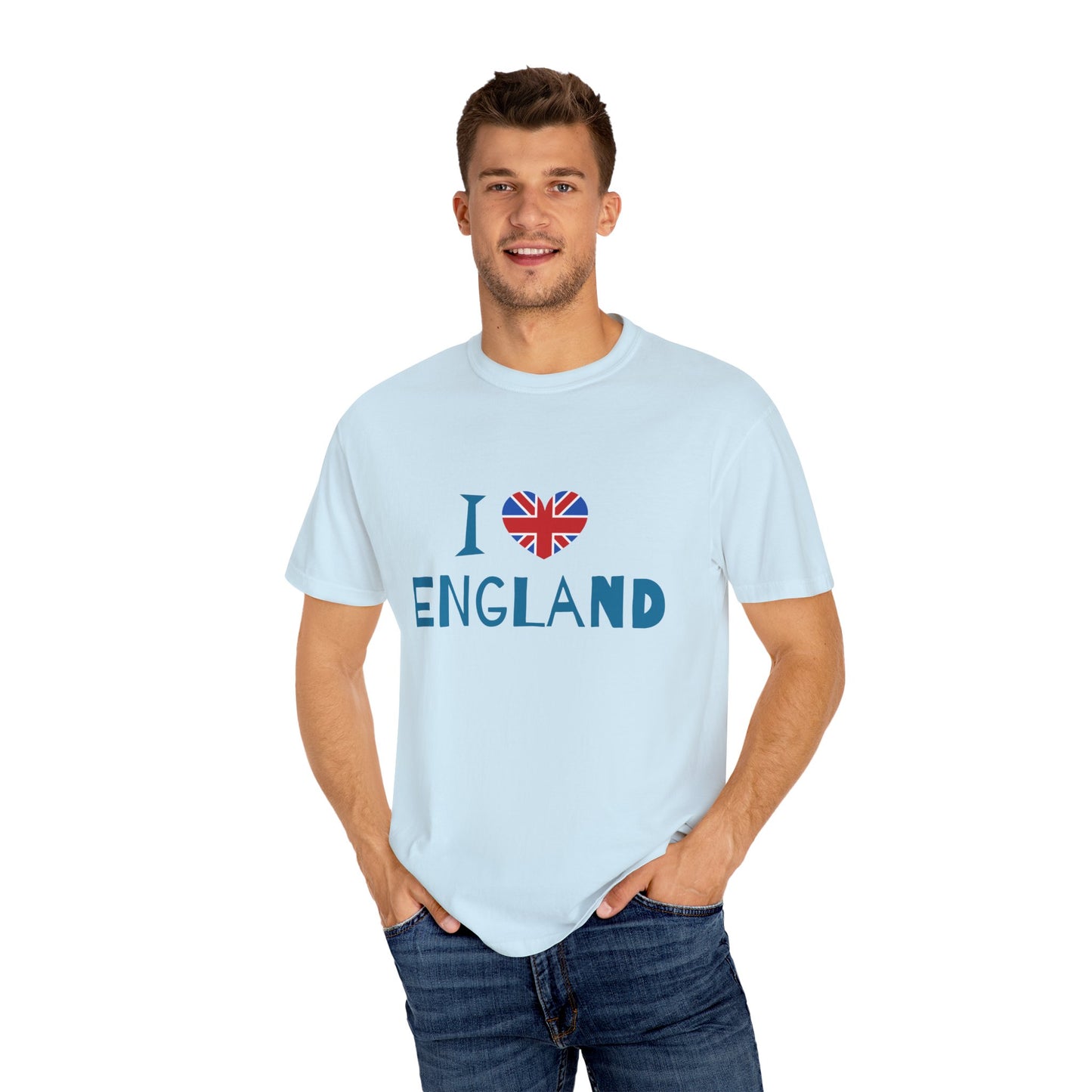 I love England Cozy Unisex Garment-Dyed T-shirt