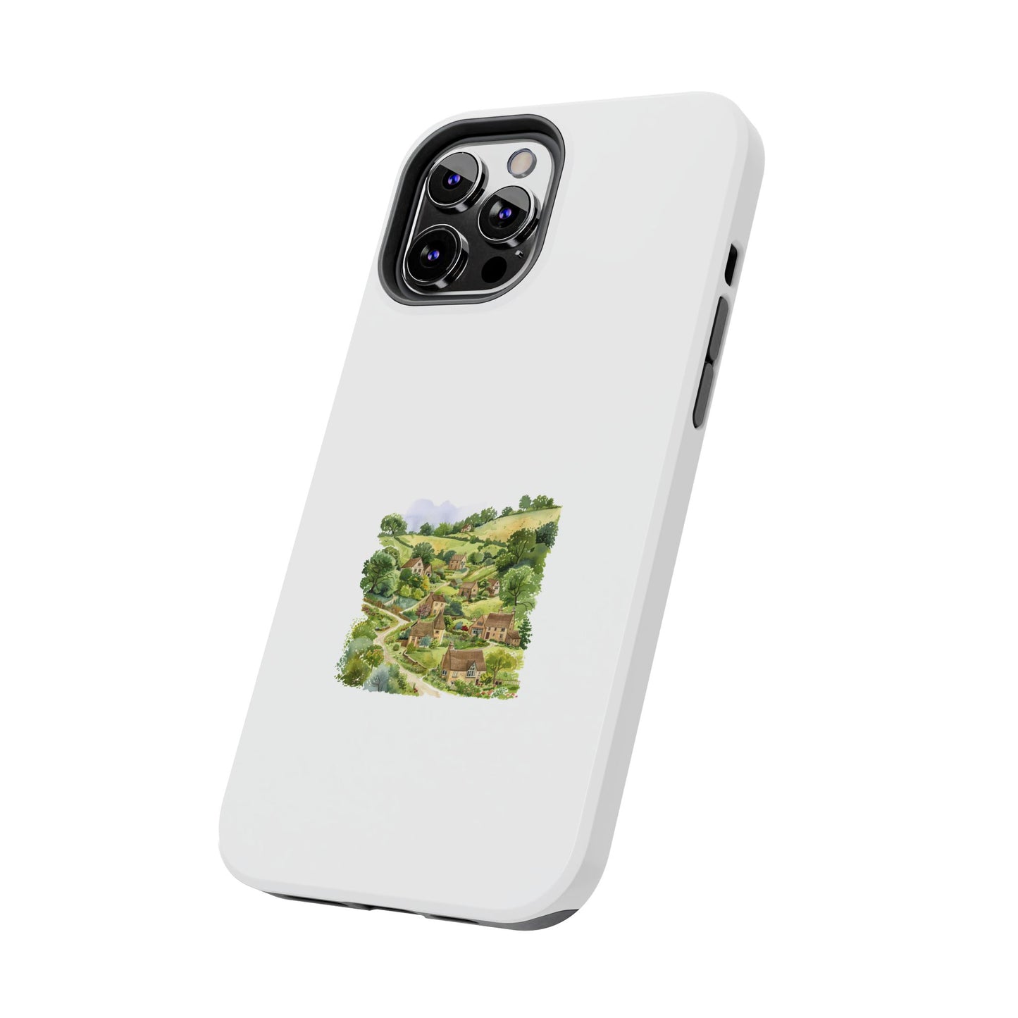 Charming Village Art Phone Cases, Durable Tough Cases for Nature Lovers, Eco-Friendly Gift, Phone Accessories for Holidays