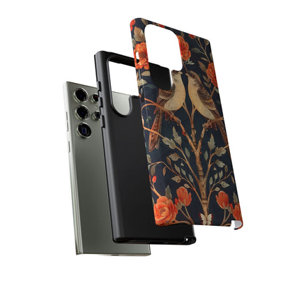 Floral Phone Case – Tough Cases with Bird Design, Unique Gift for Nature Lovers, Stylish Tech Accessory, Phone Cover, Artistic Case