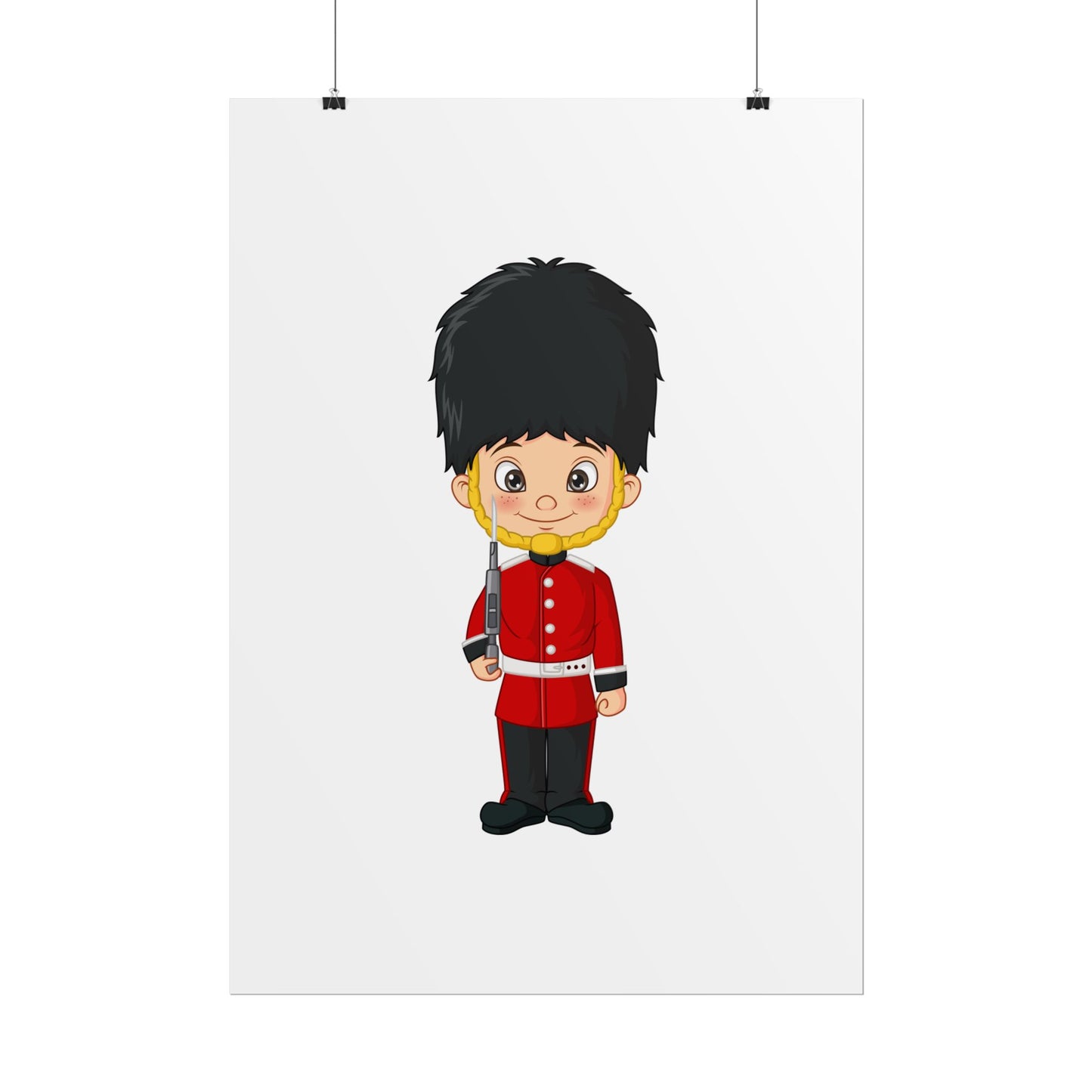 Whimsical Soldier Rolled Poster Art, Children's Room Decor, Cute Wall Art, Nursery Wall Hanging, Gift for Kids