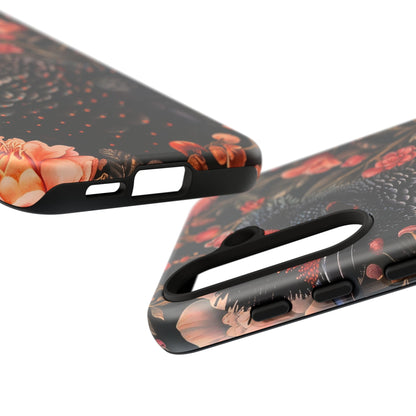 Tough Cases: Floral Design Phone Case, Stylish Protection for Your Phone, Unique Gift for Bird Lovers, Vibrant Floral Art, [...]
