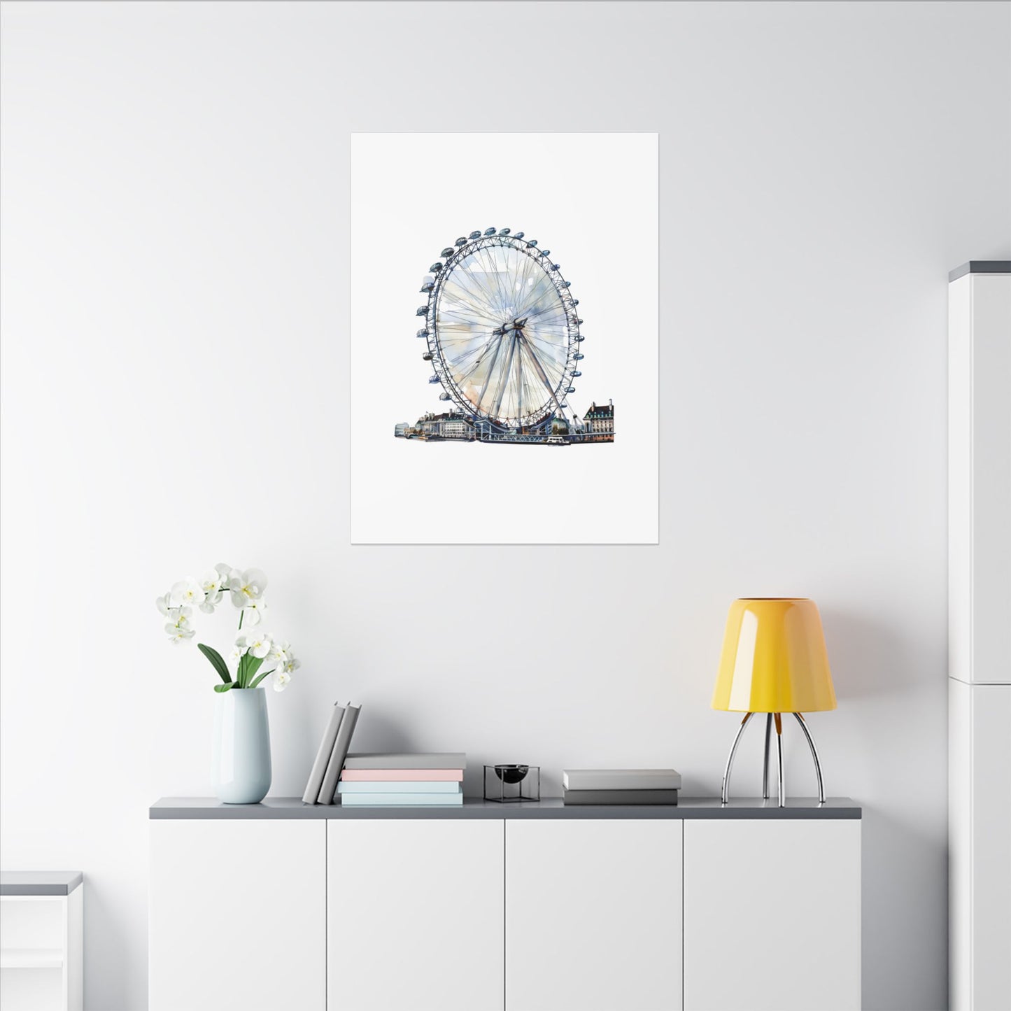 London Eye Canvas Print, Wall Art Decor, Travel Gift, Home Decoration, Unique Art Piece