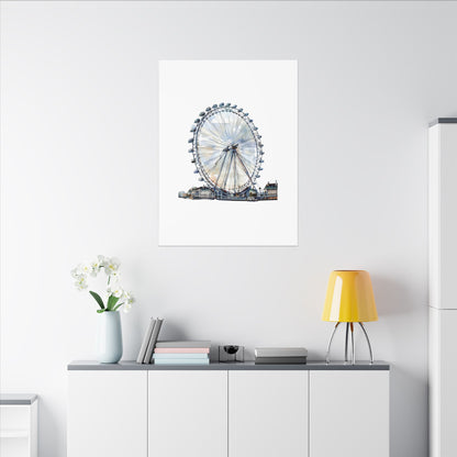 London Eye Canvas Print, Wall Art Decor, Travel Gift, Home Decoration, Unique Art Piece