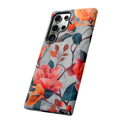 Floral Phone Case, Tough Cases, Flower Power, Gift for Her, Decorative Phone Cover, Trendy Accessories, Everyday Style