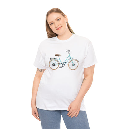 Unisex Heavy Cotton Tee - Classic British Bicycle - Timeless Charm